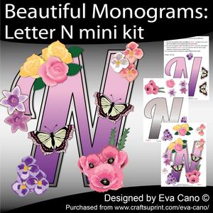 Beautiful Monograms: Letter N Mini Kit