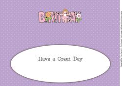 Ballerina Birthday Large Dl Insert
