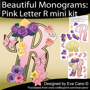 Beautiful Monograms: Pink Letter R Mini Kit
