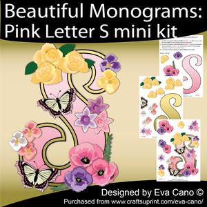 Beautiful Monograms: Pink Letter S Mini Kit