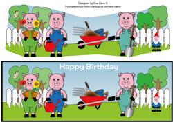 Gardening Piggies Large Dl