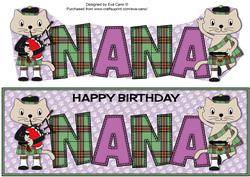 Bagpiper & Highland Fling Max Cat Nana Large Dl