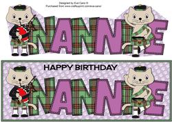 Bagpiper & Highland Fling Max Cat Nannie Large Dl