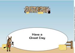 Donkeys Rock Birthday Large Dl Insert