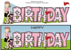 Female Golfer Birthday Large Dl