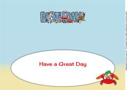 Beach Donkeys Birthday Large Dl Insert