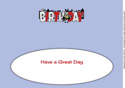 Bat Donkey Birthday Large Dl Insert