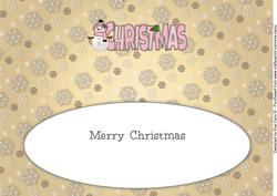 Cute Snowman Christmas Large Dl Insert