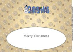 Cute Snowman Christmas Large Dl 2 Insert