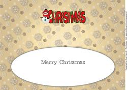Cute Snowman Christmas Large Dl 3 Insert