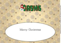Cute Snowman Christmas Large Dl 4 Insert