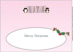 Christmas Penguins Christmas Large Dl Insert