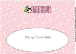 Eddie the Penguin Christmas Large Dl Insert