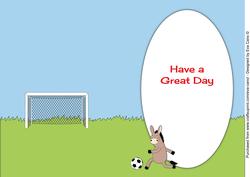 Donkeys Playing Football Insert