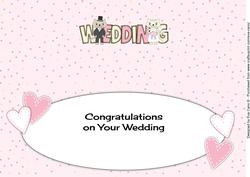 Cute Cats Bride & Groom Wedding Large Dl 2 Insert