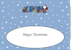 Santa and His Reindeers Leon Large Dl Insert