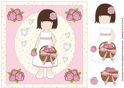 Wedding Flower Girl 8x8 Quick Card