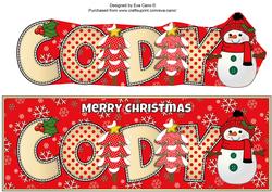 Cute Snowman Cody Large Dl