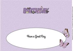 Butterflies Birthday Large Dl 2 Insert