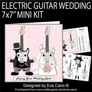 Electric Guitar Wedding 7x7in Mini Kit