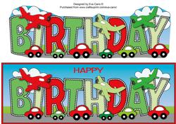 Little Cars & Planes Birthday Large Dl 2