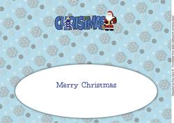 Santa Christmas Large Dl Insert