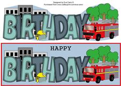 Fire Engine Birthday Large Dl
