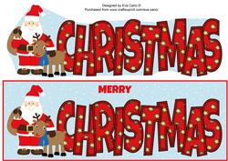 Santa with Rudolf Christmas Large Dl