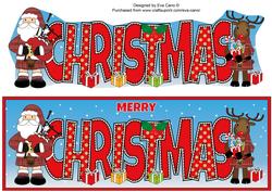 Scottish Santa & Rudolf Christmas Large Dl 2