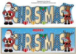 Scottish Santa & Rudolf Christmas Large Dl 3