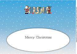 Scottish Santa & Rudolf Christmas Large Dl 3 Insert