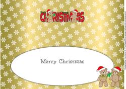 Christmas Teddies Christmas Large Dl Insert