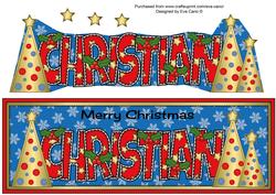 Buttons Christmas Trees Christian Large Dl
