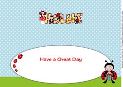Cute Ladybirds Hollie Large Dl Insert
