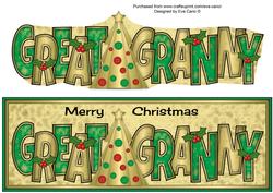 Buttons Christmas Trees Ii Great Granny Large Dl