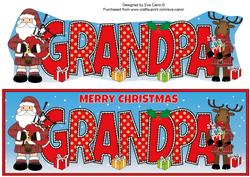 Scottish Santa & Rudolf Grandpa Large Dl
