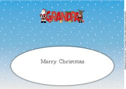 Scottish Santa & Rudolf Grandpa Large Dl Insert
