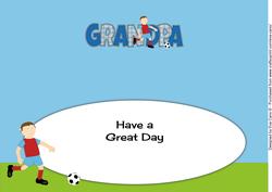 Footballer in Wine & Blue Grandpa Large Dl Insert