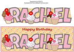 Birthday Cupcakes Rachel Large Dl