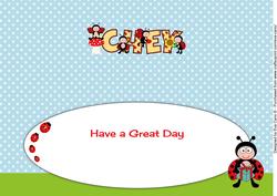 Cute Ladybirds Chey Large Dl Insert
