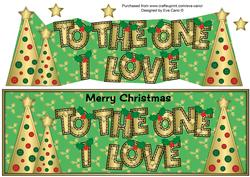 Buttons Christmas Trees to the One I Love Large Dl