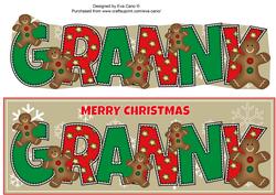 Gingerbread Men Granny Large Dl