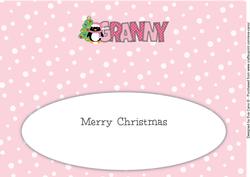 Eddie the Penguin Granny Large Dl Insert