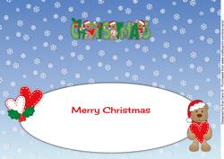 Romantic Christmas Teddies Christmas Large Dl 2 Insert