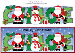 Santas & Snowman Chloe Large Dl