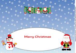 Santas & Snowman Christmas Large Dl Insert