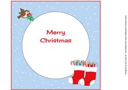 8x8 Christmas Names Insert with Blank Stockings