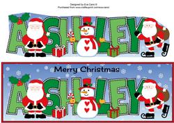 Santas & Snowman Ashley Large Dl