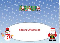 Santas & Snowman Ashley Large Dl Insert