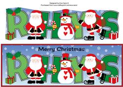 Santas & Snowman Rhys Large Dl